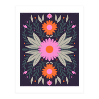 Pink And Orange Flowers (Print Only)