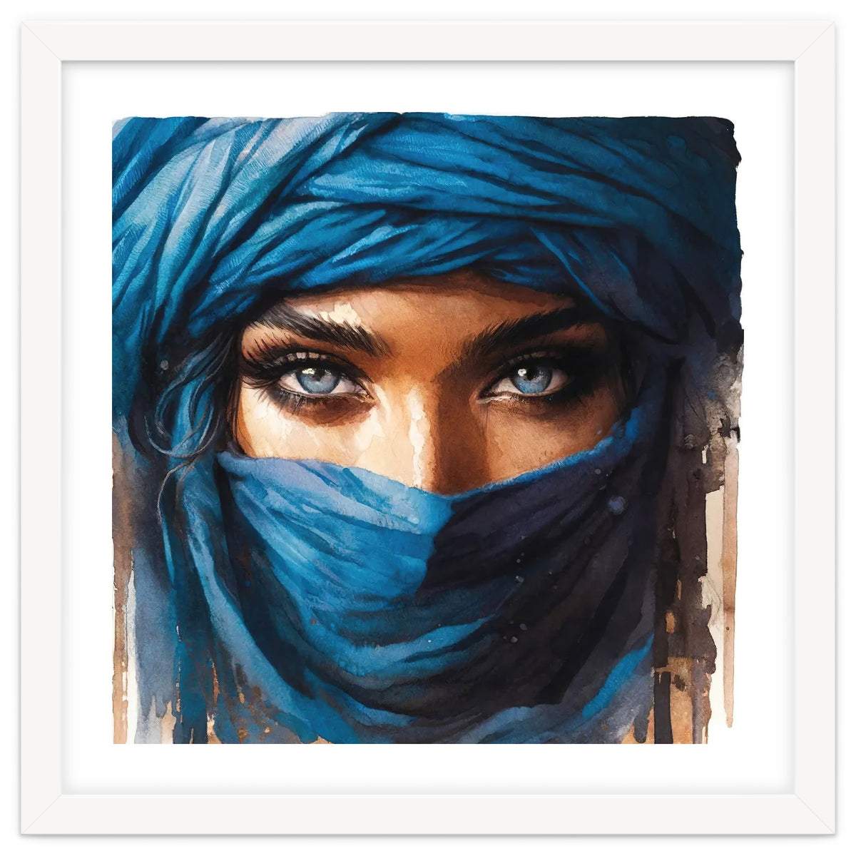 Blue Eyes Tuareg Woman Portrait