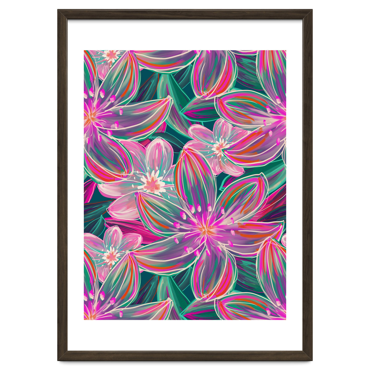 Fluo Bloom Purple & Emerald