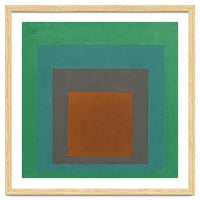 JOSEF ALBERS - HOMAGE TO THE SQUARE GREY BROWN GREEN