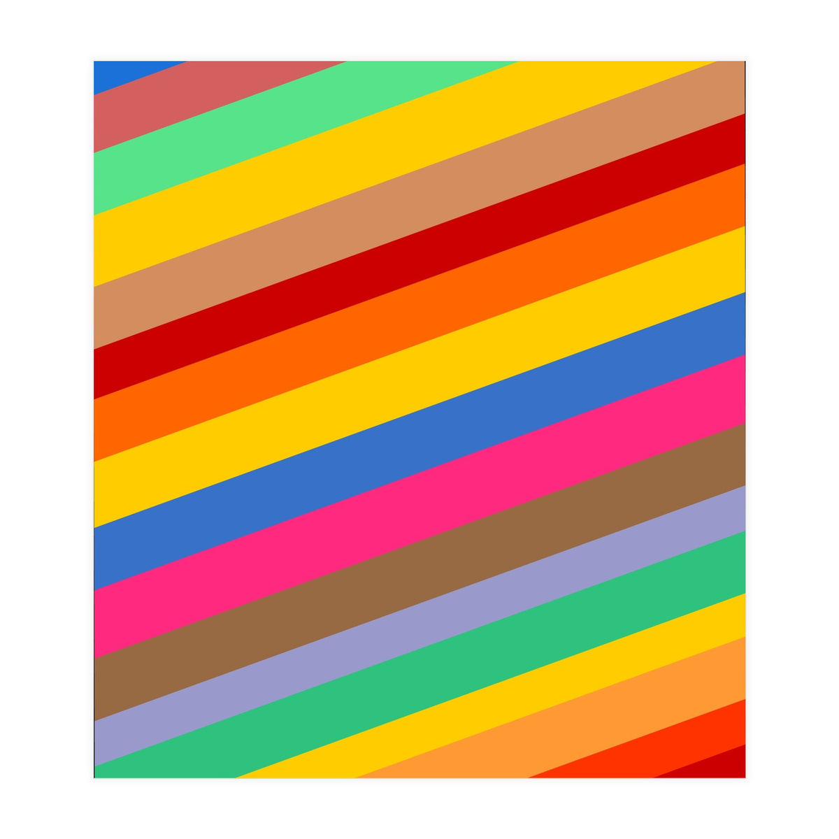 Rainbow Retro Paatern (Print Only)
