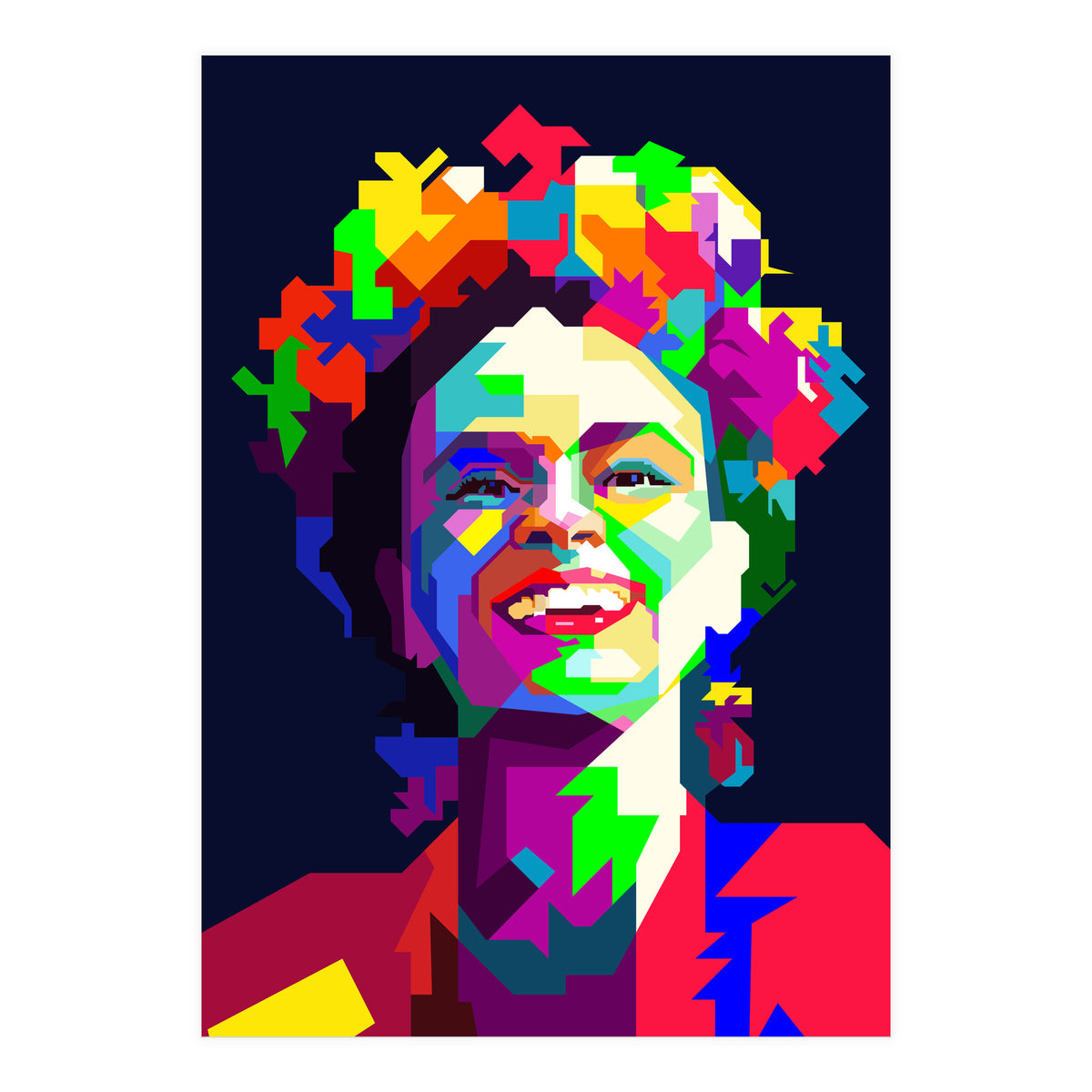 Frida Kahlo Mexican Artist Painting Pop Art WPAP (Print Only)