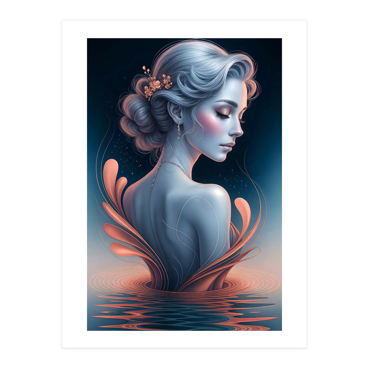 The Beauty of a Woman in an Exotic Pose (Print Only)