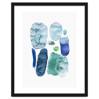 Watercolor Aqua Abstract Spots II