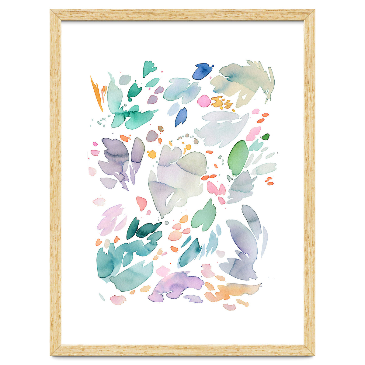 Abstract Watercolor Summer Flowers II