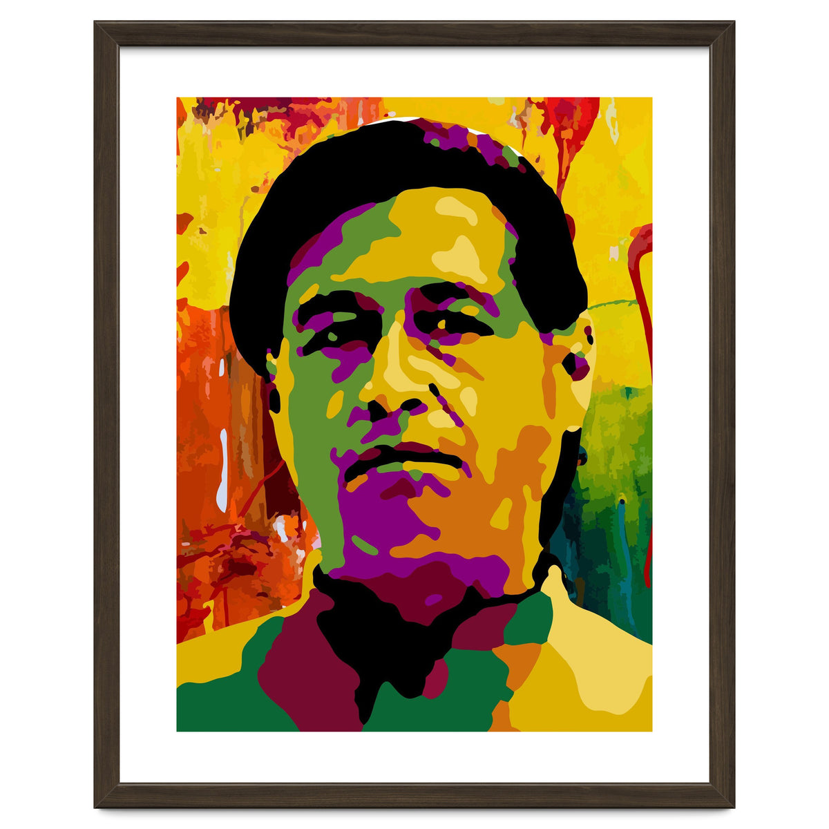 Cesar Chavez Colorful Abstract Art