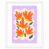 Modern Grid Floral Violet thumbnail
