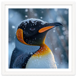 King Penguin Close Up In Snowy Environment thumbnail