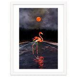 Flamingo and Red Moon thumbnail