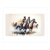 Cowboy Riders On Horses (Print Only)
