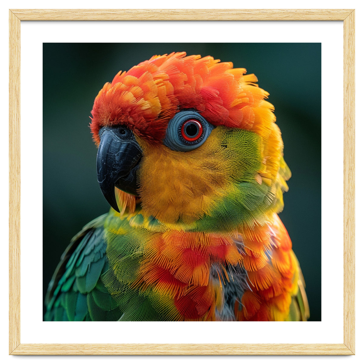 Sun Conure Parrot Close Up Eye