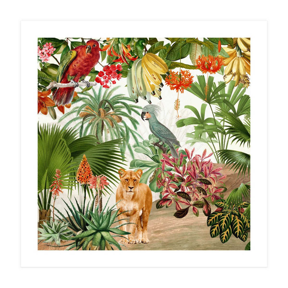 Vintage Tropical Jungle Paradise (Print Only)