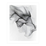 Abstract Black And White Flowing Lines Forming Organic Shapes And Forms (Print Only) thumbnail