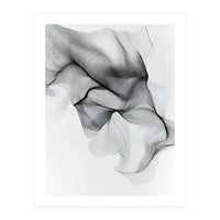 Abstract Black And White Flowing Lines Forming Organic Shapes And Forms (Print Only)