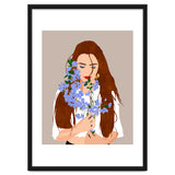 The Becoming, Nature Plants Bohemian Woman, Botanical Modern Mindful Self Care Self Love Positivity thumbnail