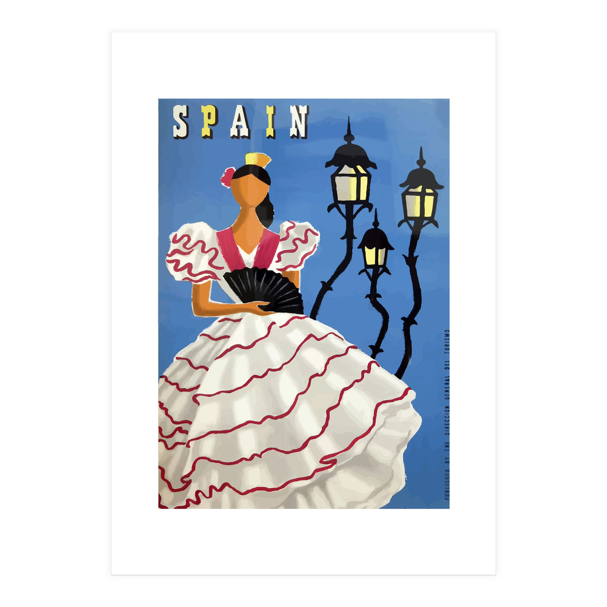 Spain, A Lady in Traditional Costume (Print Only)