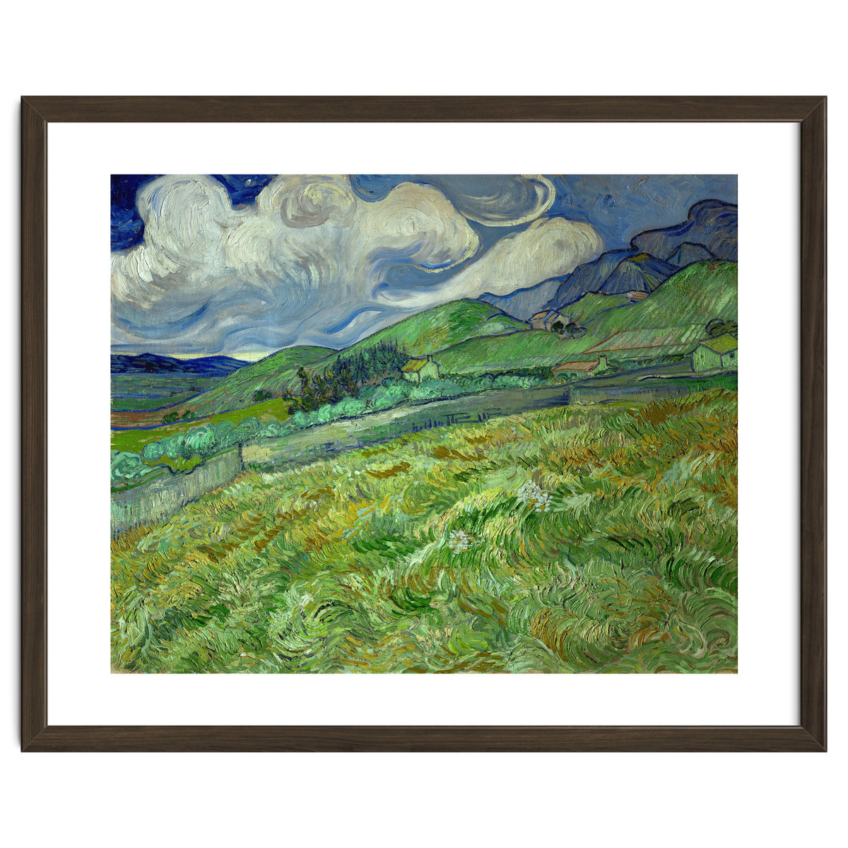 VINCENT VAN GOGH: Landscape from Saint-Rémy. Date/Period: 1889. Painting. Oil on canvas.