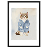 Sir James fluffy Tom cat in his blue pajamas oils thumbnail