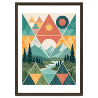 Geometric Convergence: A Mosaic of the Alpine Wilderness