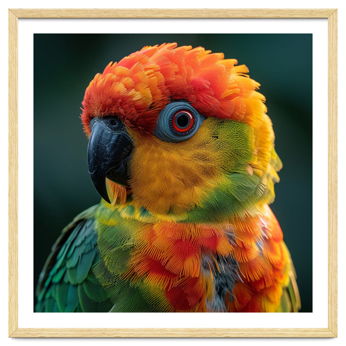 Sun Conure Parrot Close Up Eye