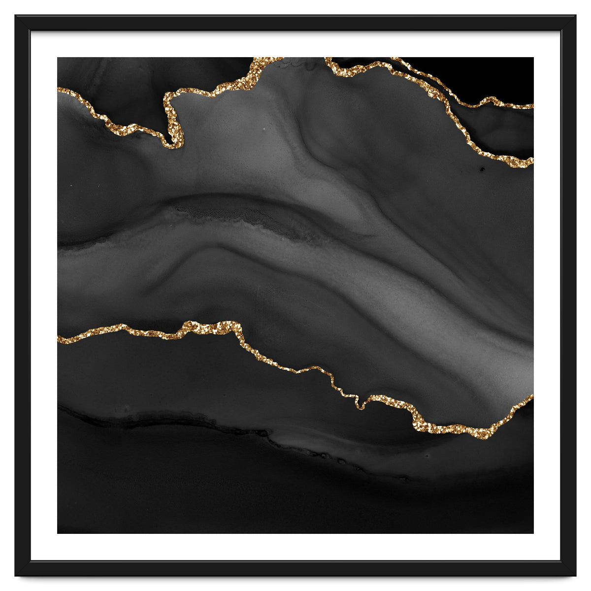 Black & Gold Agate Texture 01