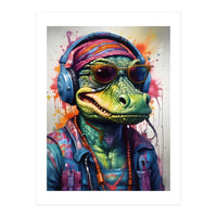 Alligator In Headphones Music (Print Only)