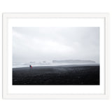 Family walking on the black sand beach - Iceland thumbnail