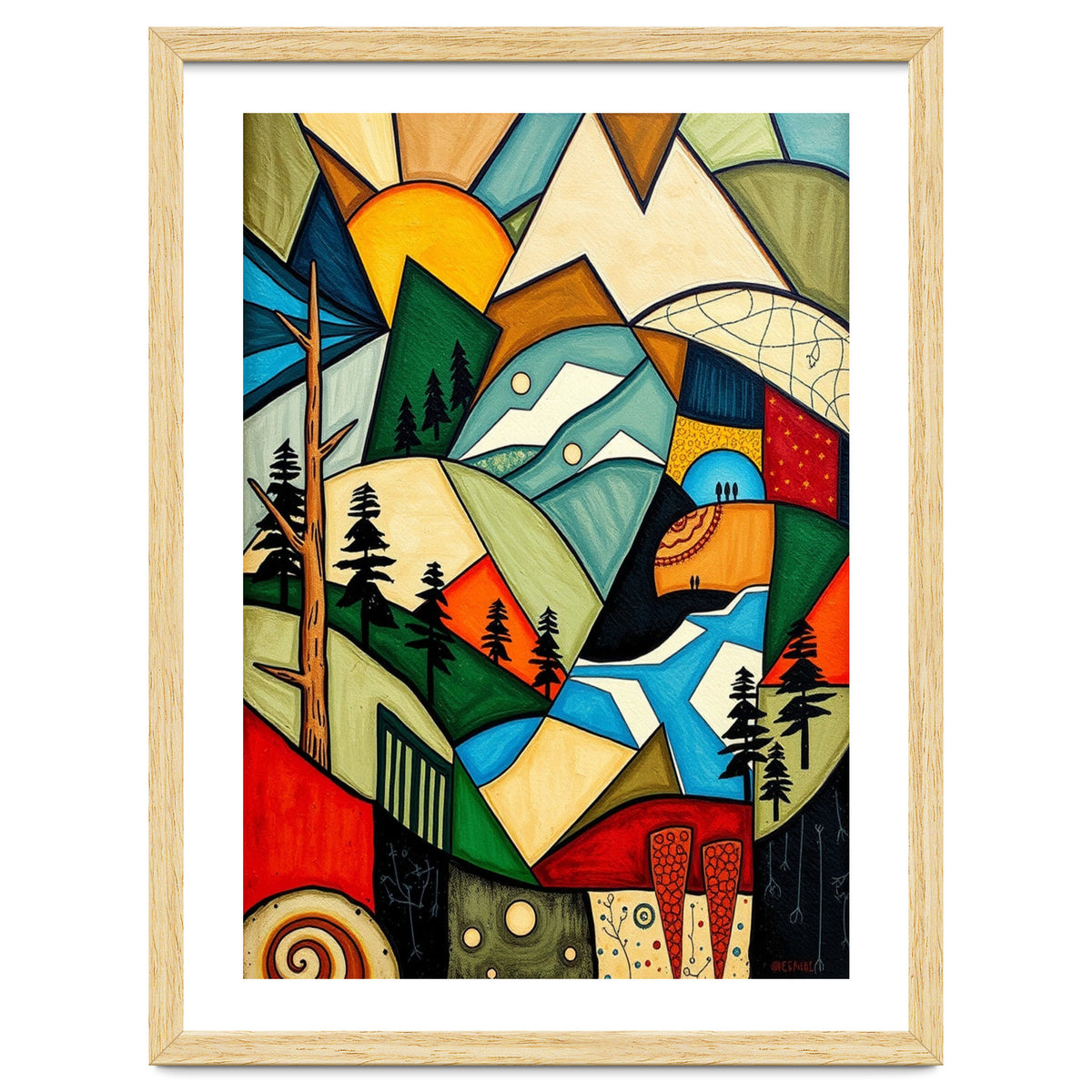 Abstract Nature Tree Mountain