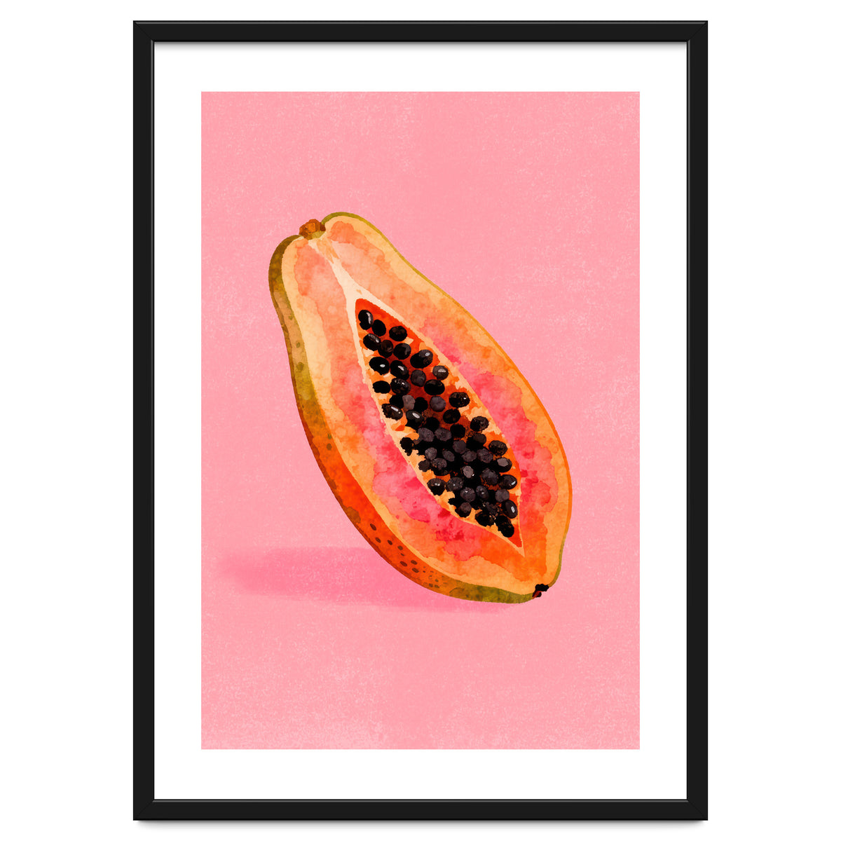 Papaya fruit illustration