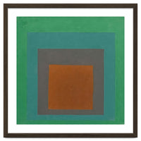 JOSEF ALBERS - HOMAGE TO THE SQUARE GREY BROWN GREEN