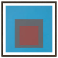 JOSEF ALBERS - HOMAGE TO THE SQUARE, BLUE, DARK RED