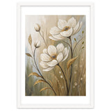 Elegant White Anemone Floral Oil Painting thumbnail