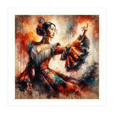 Majestic East Asian Flamenco Dancer (Print Only) thumbnail