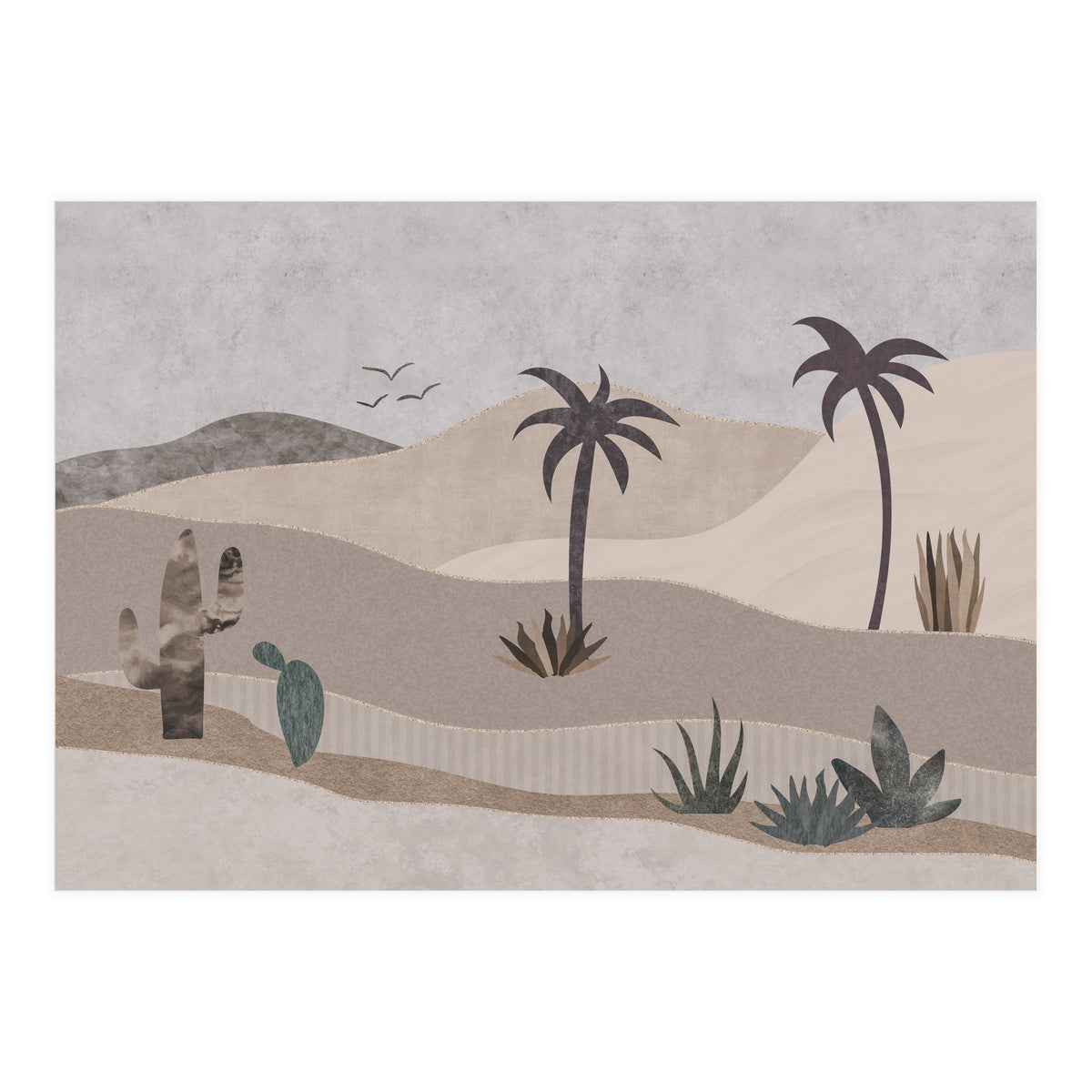 Abstract Landscape Calm Oasis (Print Only)