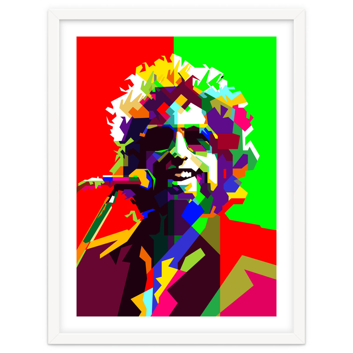 Bob Dylan Country Folk Singer Pop Art WPAP