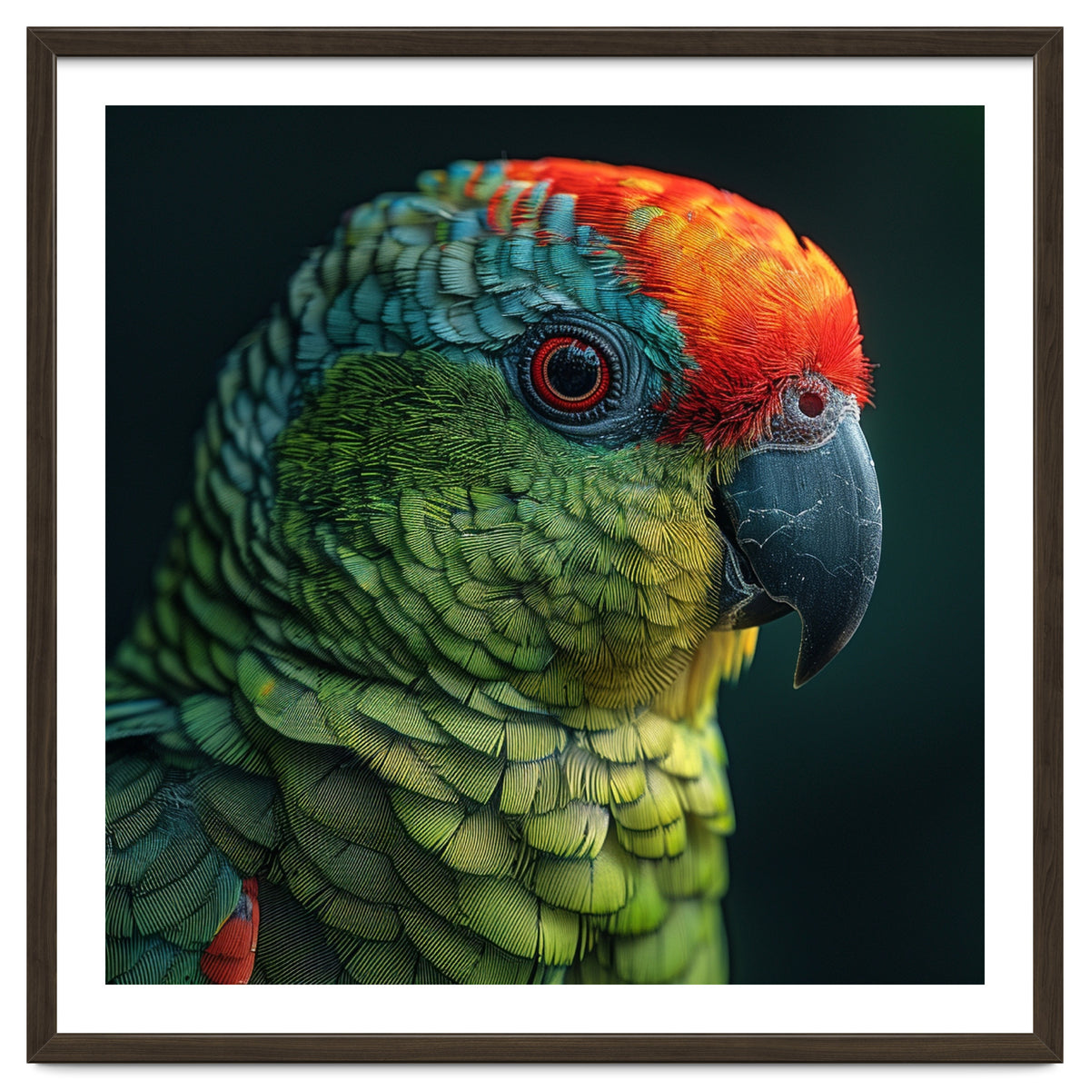 Close Up Colorful Parrot Bird Feather