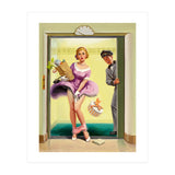 Pinup Sexy Girl Had Accident While Leaving The Elevator (Print Only) thumbnail