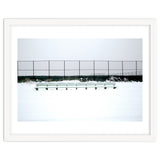 Bench with no people in snowy winter thumbnail