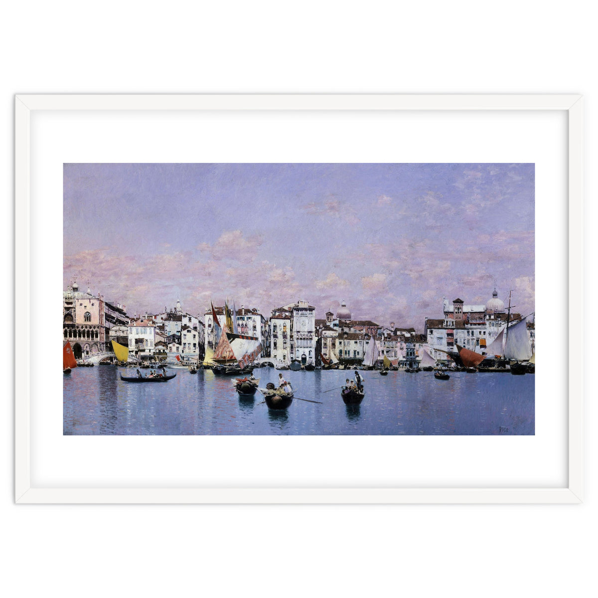 'La riva degli Schiavoni en Venecia', 1873, Oil on canvas, 42 cm x 72 cm.