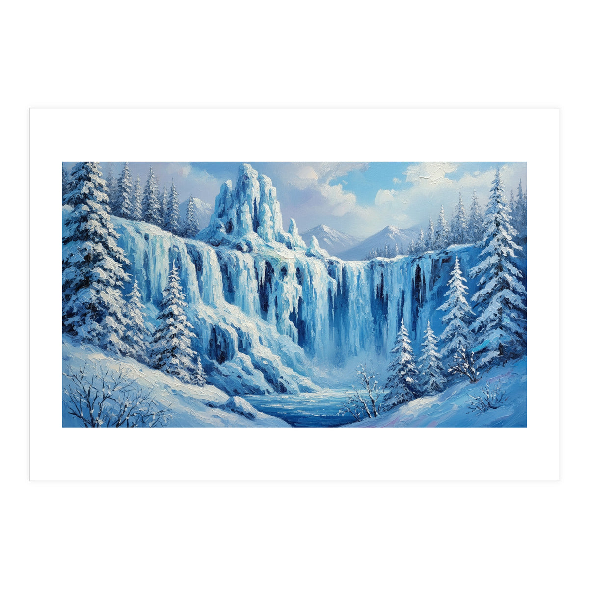 Frozen Cascades of Winter (Print Only)