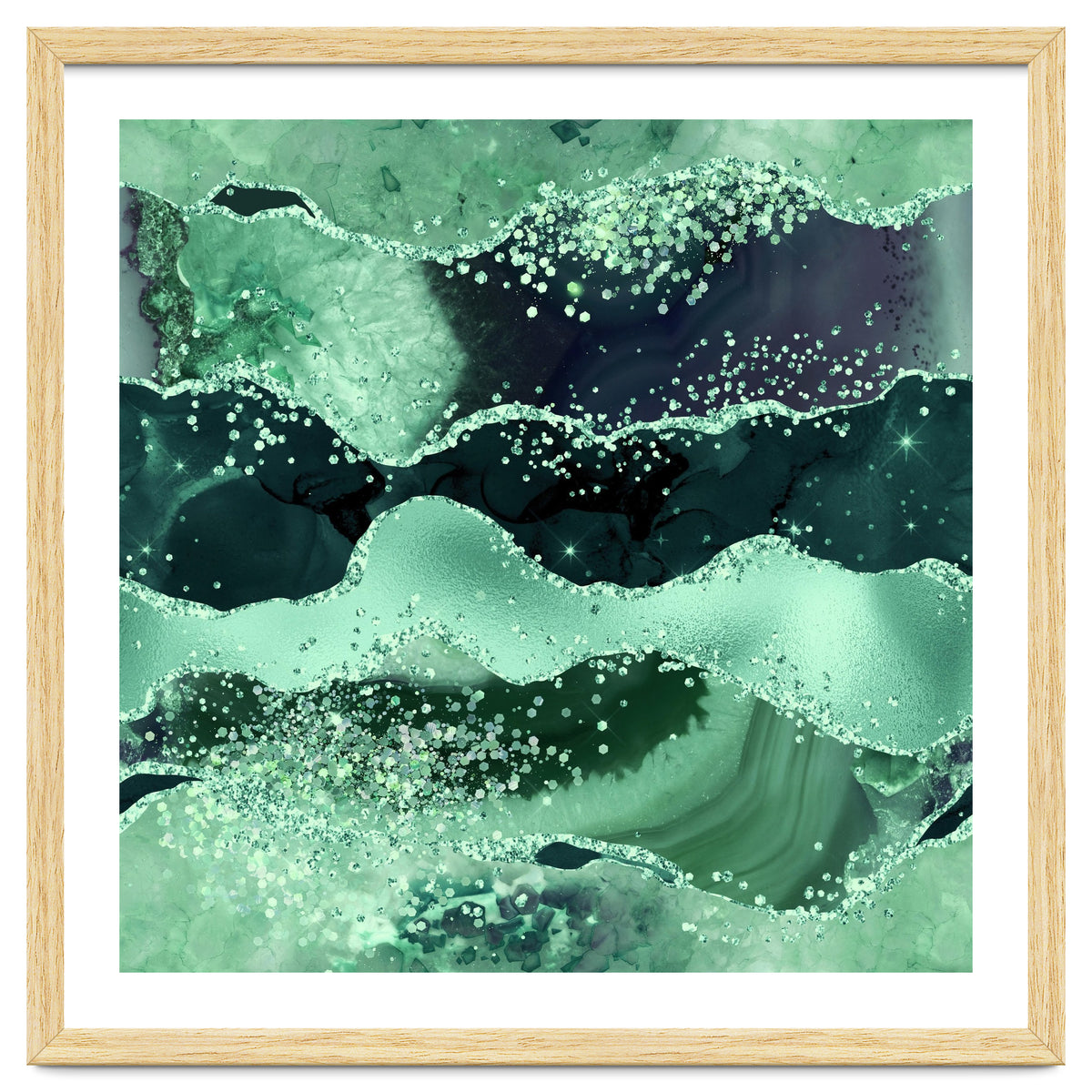 Emerald Glitter Agate Texture 06