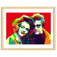 Marilyn Monroe And James Dean Pop Art WPAP