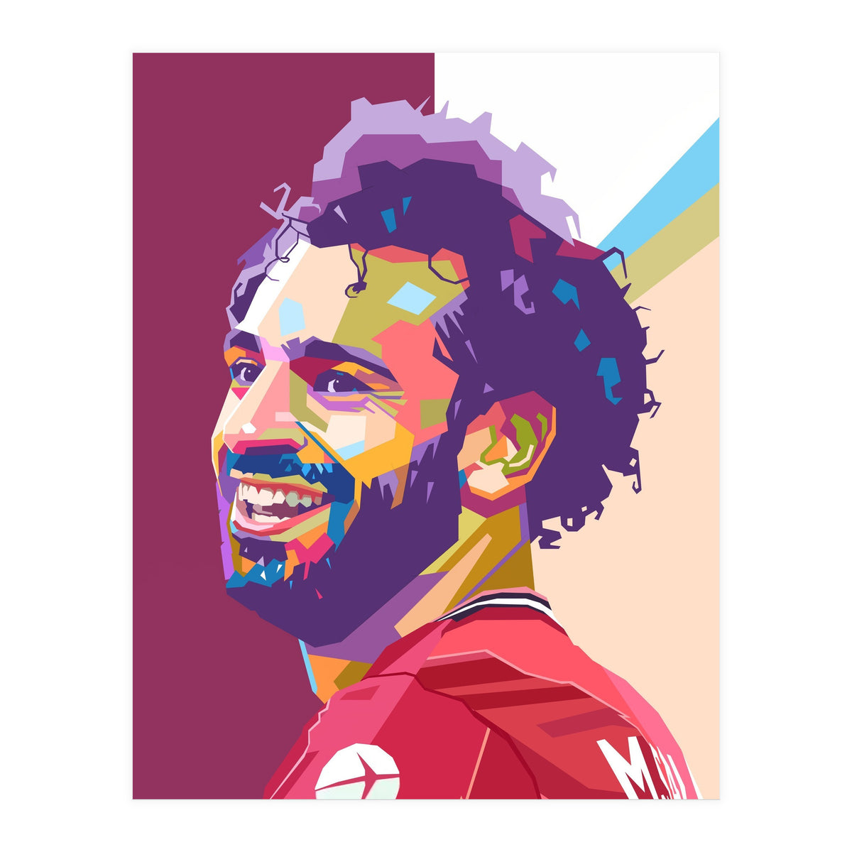 Mohamed Salah pop art portrait (Print Only)
