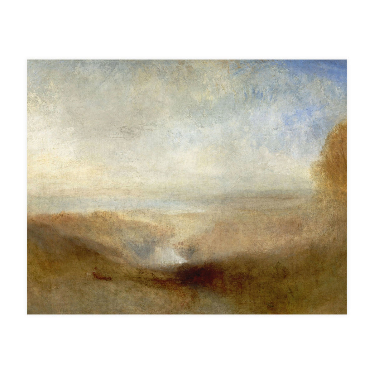 'Landscape with a River and a Bay in the Background', 1835, Oil on canvas, 123 x 93 cm. (Print Only)