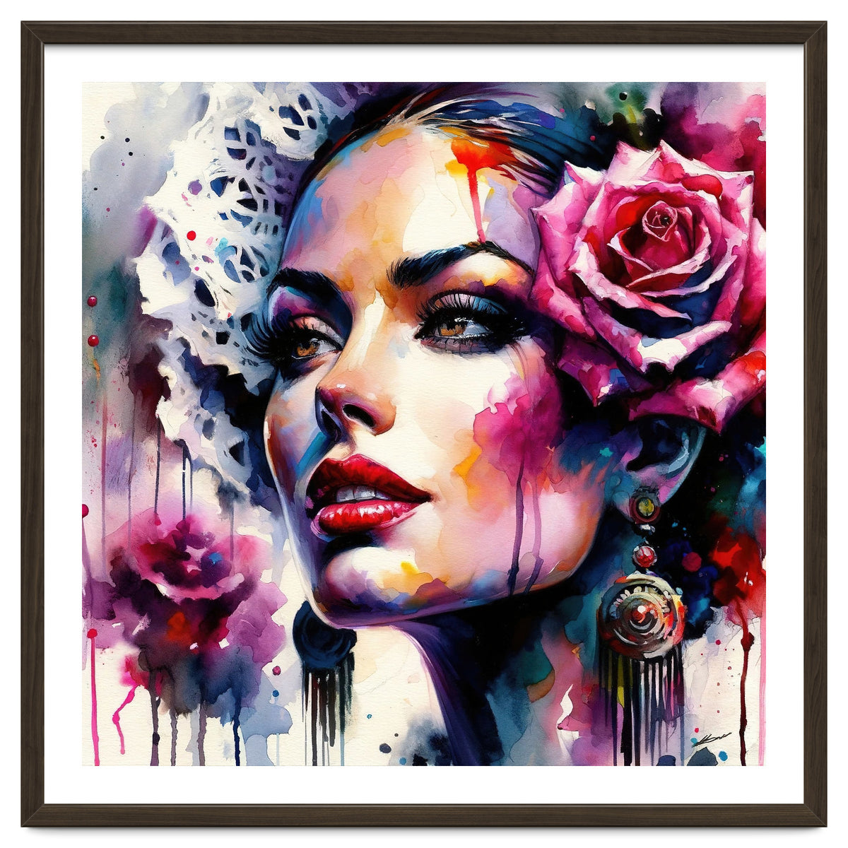 Rose Mantilla Flamenco Portrait