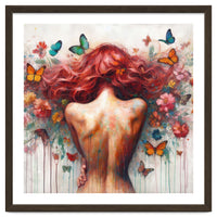 Wild Red Hair Butterfly Back