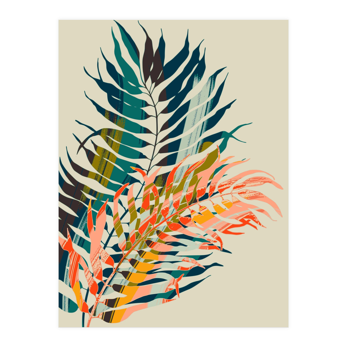 Colorful Palm Leaves (Print Only)