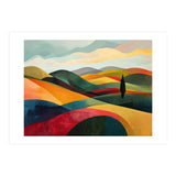 Abstract Tuscan Hills Landscape Painting (Print Only) thumbnail