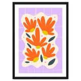 Modern Grid Floral Violet thumbnail