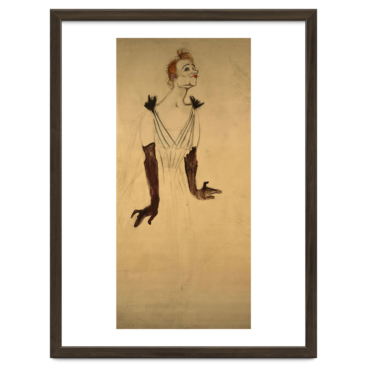 Henri de Toulouse-Lautrec / 'Yvette Guilbert', 1894, 186 x 93 cm.